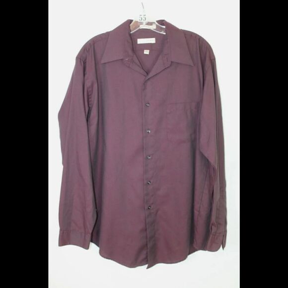 john henry Other - John Henry Purple Long Sleeved Button Down Dress Shirt Size 16 1/2 (34/35)